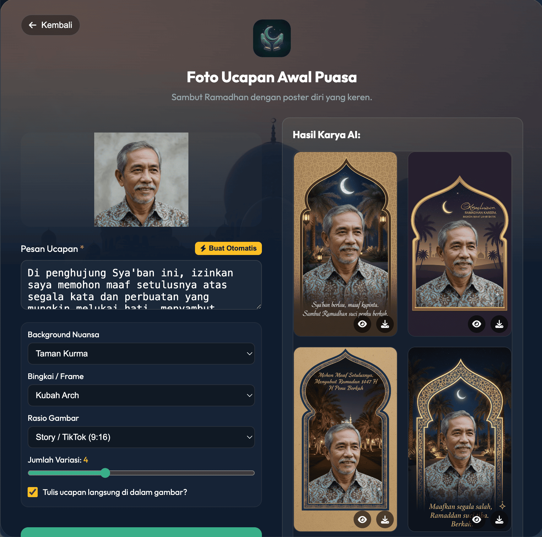 Foto Ucapan Awal Puasa